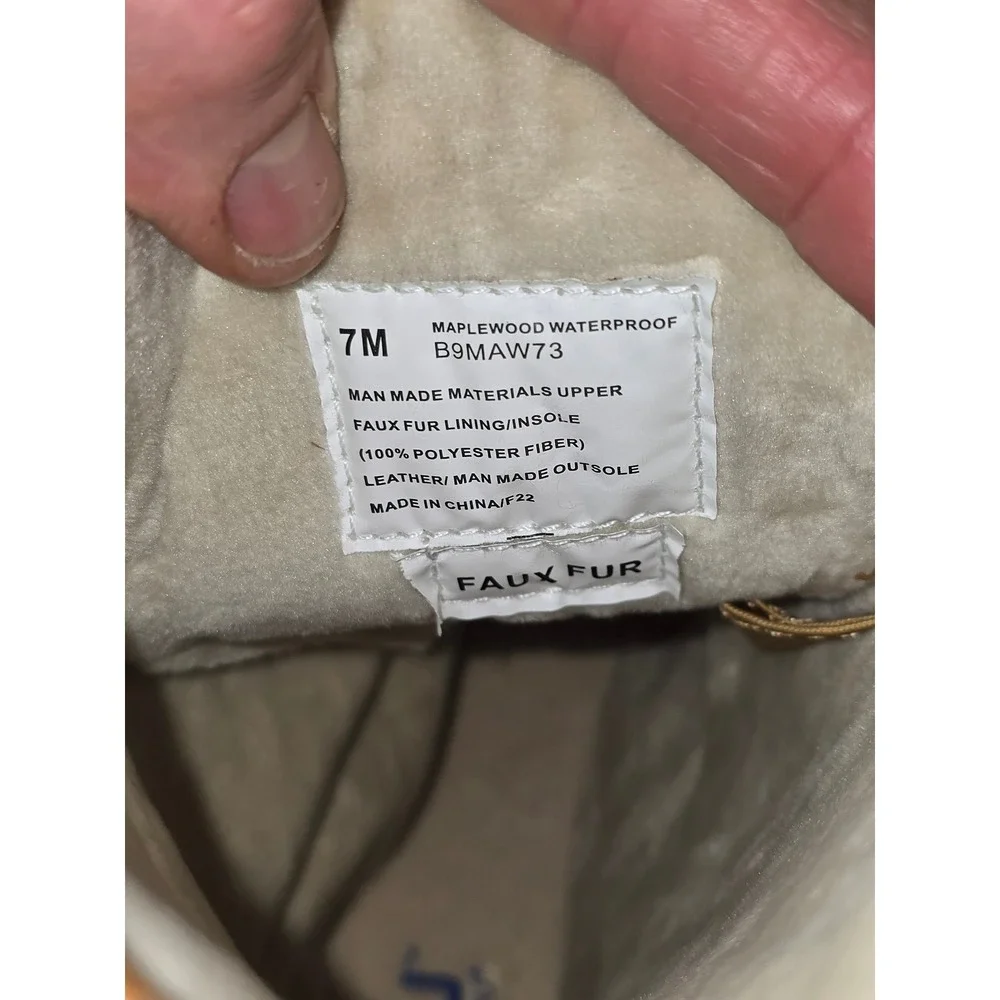NWT JBU by Jambu Maplewood Waterproof Duck‎ Boots Tan Brown Navy Size 7